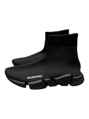 Balenciaga Speed Trainers Recycled Knit Black Sneakers Made in Italy SZ 42
